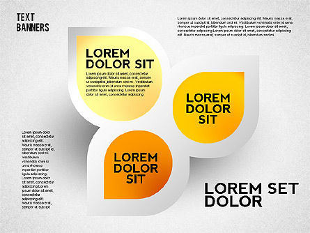 Text Banners with Shadow, Slide 3, 02508, Text Boxes — PoweredTemplate.com