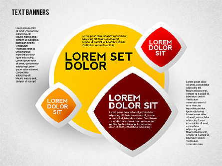 Text Banners with Shadow, Slide 5, 02508, Text Boxes — PoweredTemplate.com