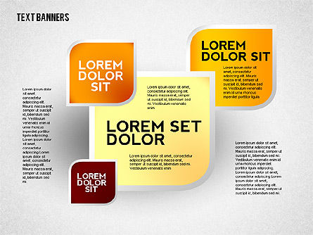 Text Banners with Shadow, Slide 6, 02508, Text Boxes — PoweredTemplate.com