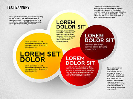 Text Banners with Shadow, Slide 7, 02508, Text Boxes — PoweredTemplate.com