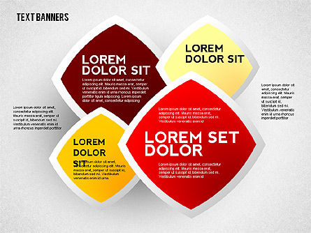 Text Banners with Shadow, Slide 8, 02508, Text Boxes — PoweredTemplate.com