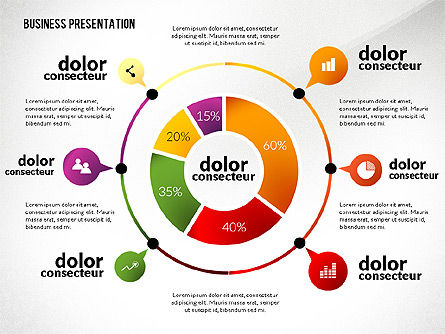 Präsentation im inforgraphischen Stil, PowerPoint-Vorlage, 02511, Präsentationsvorlagen — PoweredTemplate.com