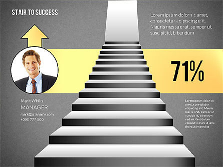 Stairs para o sucesso, Deslizar 10, 02512, Modelos de Apresentação — PoweredTemplate.com