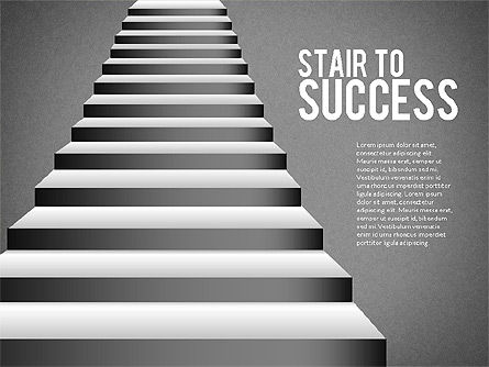 성공 계단, 슬라이드 9, 02512, 프레젠테이션 템플릿 — PoweredTemplate.com