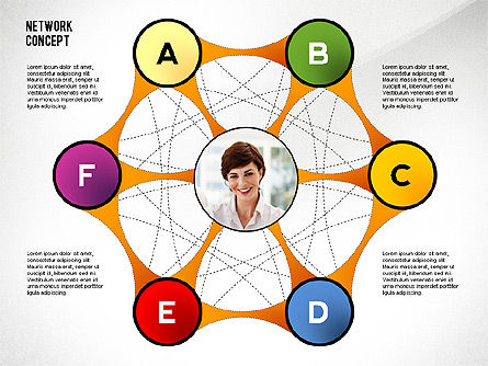 Rede de negócios, Modelo do PowerPoint, 02513, Modelos de Apresentação — PoweredTemplate.com