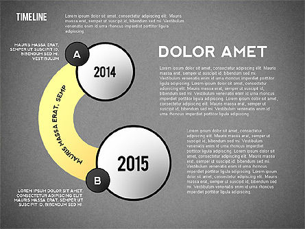 Chronologie courbe, Diapositive 14, 02515, Timelines & Calendars — PoweredTemplate.com
