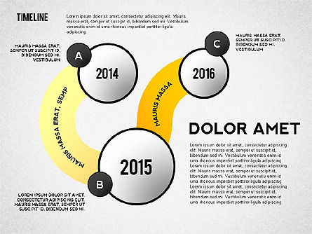 Chronologie courbe, Diapositive 7, 02515, Timelines & Calendars — PoweredTemplate.com