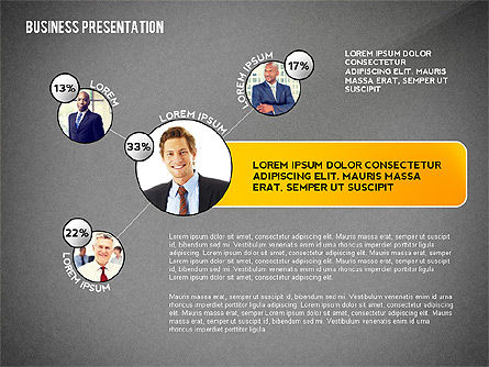Zakelijke team speler efficiëntie presentatiesjabloon, Dia 15, 02516, Presentatie Templates — PoweredTemplate.com