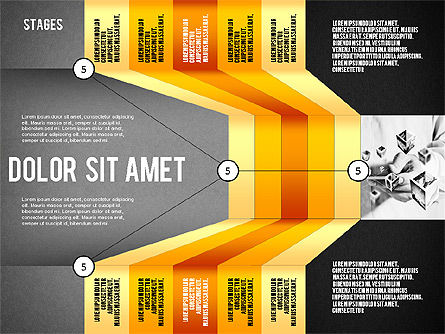 Modèle de présentation des étapes et des étapes, Diapositive 15, 02517, Schémas d'étapes — PoweredTemplate.com