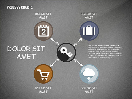 Processo con icone cassetta degli attrezzi, Slide 9, 02520, Diagrammi di Processo — PoweredTemplate.com