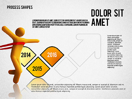 Línea de tiempo de éxito, Diapositiva 4, 02526, Timelines & Calendars — PoweredTemplate.com