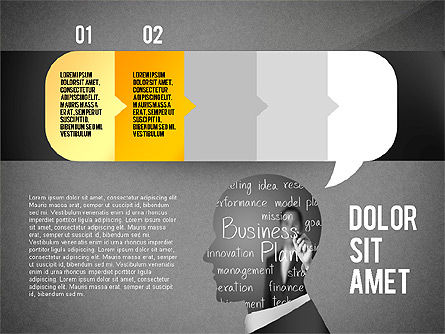 Pensez à des options, Diapositive 12, 02527, Schémas d'étapes — PoweredTemplate.com