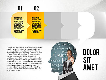Pensez à des options, Diapositive 4, 02527, Schémas d'étapes — PoweredTemplate.com