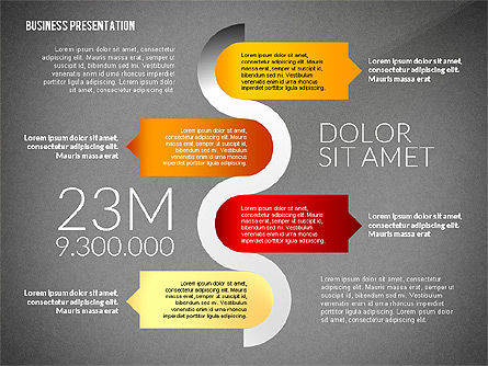 Bedrijfs presentatie in een infographic stijl, Dia 11, 02531, Presentatie Templates — PoweredTemplate.com