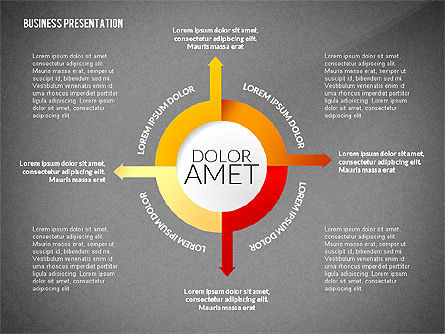 Bedrijfs presentatie in een infographic stijl, Dia 12, 02531, Presentatie Templates — PoweredTemplate.com