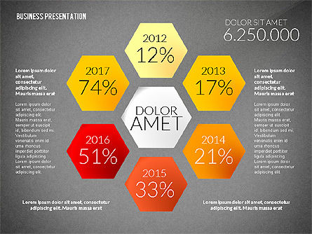 Presentación Empresarial en Estilo Infográfico, Diapositiva 13, 02531, Plantillas de presentación — PoweredTemplate.com