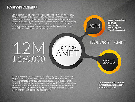 Bedrijfs presentatie in een infographic stijl, Dia 14, 02531, Presentatie Templates — PoweredTemplate.com