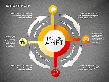 Bedrijfs presentatie in een infographic stijl, Dia 15, 02531, Presentatie Templates — PoweredTemplate.com