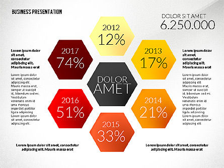 Présentation commerciale en style infographique, Diapositive 5, 02531, Modèles de présentations — PoweredTemplate.com