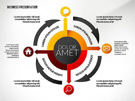 Business Presentation in Infographic Style, Slide 7, 02531, Presentation Templates — PoweredTemplate.com