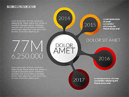 Bedrijfs presentatie in een infographic stijl, Dia 9, 02531, Presentatie Templates — PoweredTemplate.com