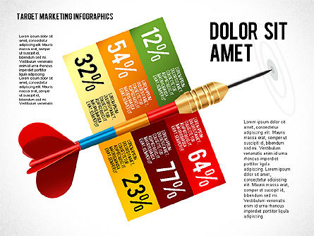 Target marketing infographics, PowerPoint-sjabloon, 02534, Presentatie Templates — PoweredTemplate.com