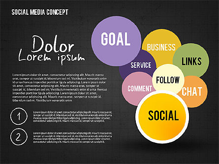 Konsep Jaringan Media Sosial, Slide 12, 02535, Templat Presentasi — PoweredTemplate.com