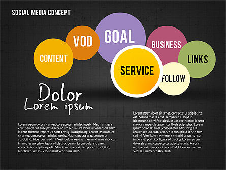 Konsep Jaringan Media Sosial, Slide 14, 02535, Templat Presentasi — PoweredTemplate.com