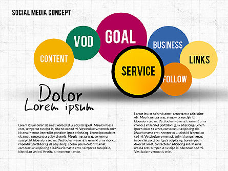 Social Media Netzwerk Konzept, Folie 6, 02535, Präsentationsvorlagen — PoweredTemplate.com