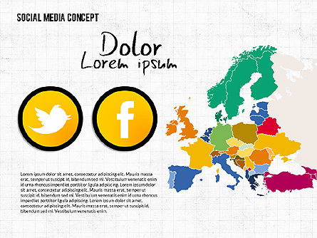Konsep Jaringan Media Sosial, Slide 8, 02535, Templat Presentasi — PoweredTemplate.com