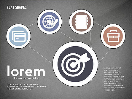 Concept de réseau avec des icônes plates, Diapositive 13, 02540, Modèles de présentations — PoweredTemplate.com