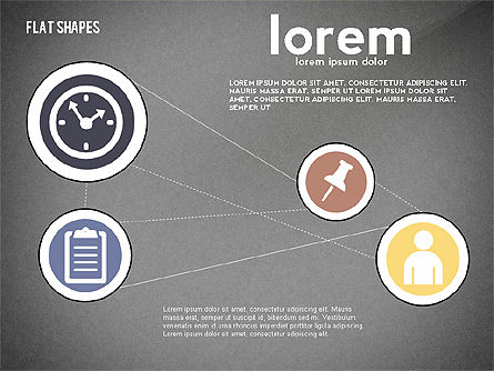 Concept de réseau avec des icônes plates, Diapositive 15, 02540, Modèles de présentations — PoweredTemplate.com
