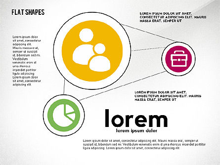 Concept de réseau avec des icônes plates, Diapositive 3, 02540, Modèles de présentations — PoweredTemplate.com