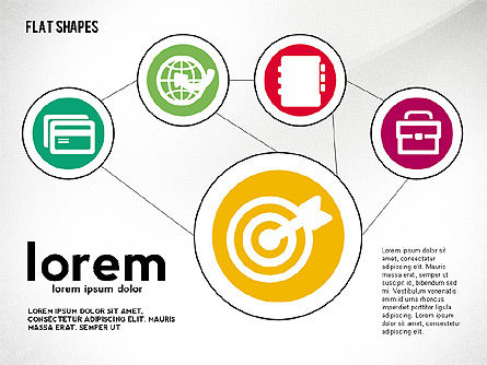 Concept de réseau avec des icônes plates, Diapositive 5, 02540, Modèles de présentations — PoweredTemplate.com