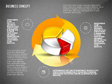 Presentazione con grafico a torta 3d, Slide 11, 02541, Modelli Presentazione — PoweredTemplate.com