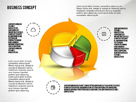 Présentation avec le graphique circulaire 3D, Diapositive 3, 02541, Modèles de présentations — PoweredTemplate.com