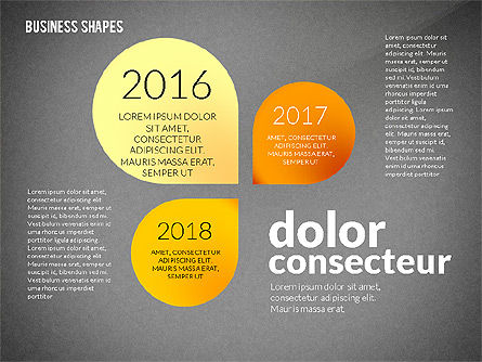 Affari stile Infografica forme cassetta degli attrezzi, Slide 13, 02543, Modelli di lavoro — PoweredTemplate.com
