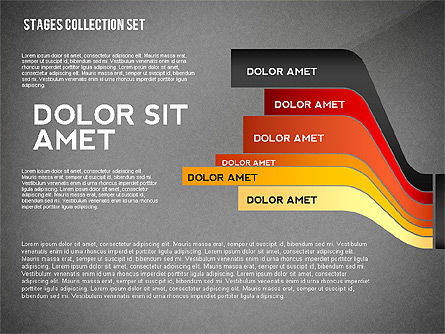 Boîte à outils conceptuelle des étapes colorées, Diapositive 10, 02544, Schémas d'étapes — PoweredTemplate.com