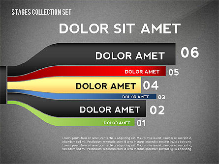 Kleurrijke stadia begrip toolbox, Dia 15, 02544, Stage diagrams — PoweredTemplate.com