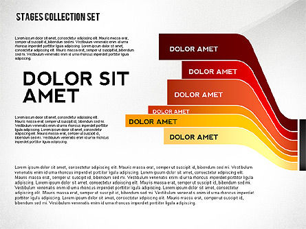 다채로운 단계 개념 도구 상자, 슬라이드 2, 02544, 단계 도표 — PoweredTemplate.com
