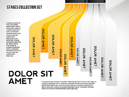 Kleurrijke stadia begrip toolbox, Dia 3, 02544, Stage diagrams — PoweredTemplate.com