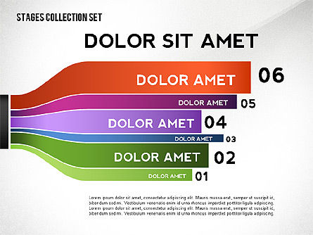 다채로운 단계 개념 도구 상자, 슬라이드 7, 02544, 단계 도표 — PoweredTemplate.com