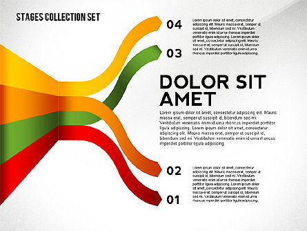 다채로운 단계 개념 도구 상자, 슬라이드 8, 02544, 단계 도표 — PoweredTemplate.com
