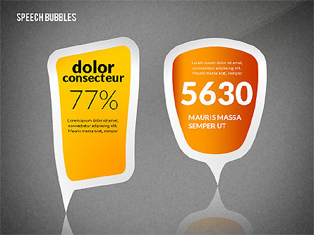 Colorful Speech Bubbles, Slide 11, 02548, Text Boxes — PoweredTemplate.com