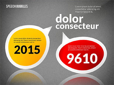 Colorido discurso burbujas, Diapositiva 13, 02548, Cuadros de texto — PoweredTemplate.com