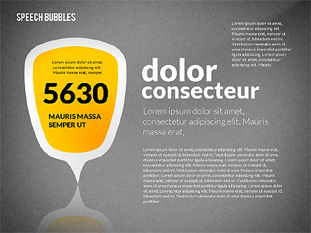 Kleurrijke tekstballonnen, Dia 14, 02548, Tekstvakken — PoweredTemplate.com