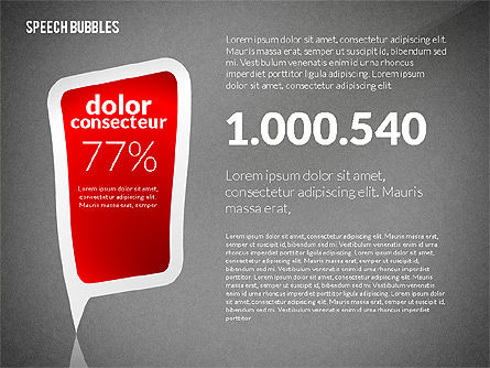 Colorido discurso burbujas, Diapositiva 15, 02548, Cuadros de texto — PoweredTemplate.com