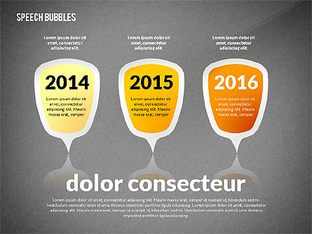 Colorido discurso burbujas, Diapositiva 16, 02548, Cuadros de texto — PoweredTemplate.com