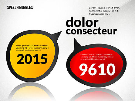 Colorido discurso burbujas, Diapositiva 5, 02548, Cuadros de texto — PoweredTemplate.com
