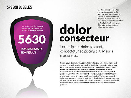 Colorido discurso burbujas, Diapositiva 6, 02548, Cuadros de texto — PoweredTemplate.com